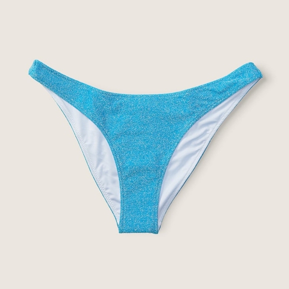 Pink Victoria's Secret shimmer brazilian bikini bottom. - Picture 3 of 10